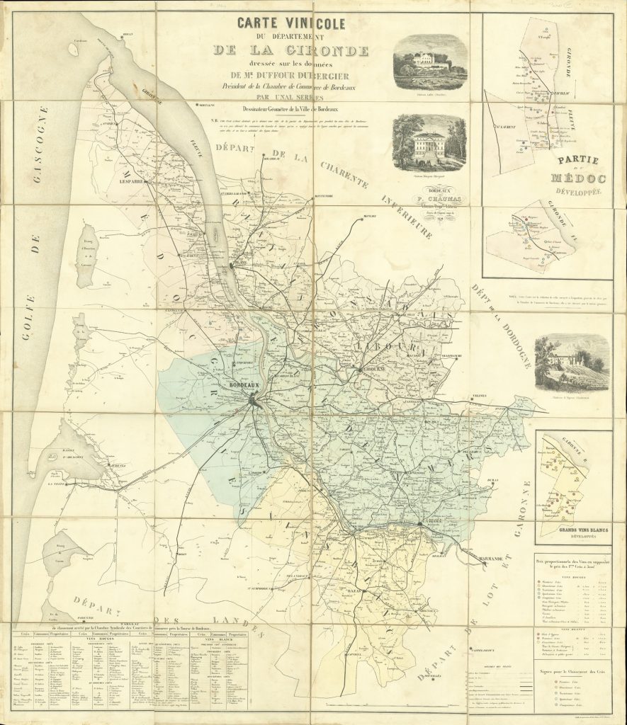 Hand-crafted lithograph map featuring the 1885 Classification