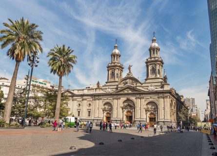 Santiago Metropolitan Cathedral: The seat of the Archdiocese of Santiago de Chile and the main church of the Catholic Church in Chile.