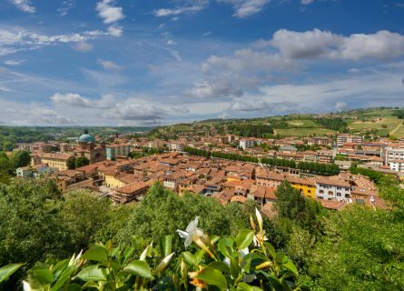 Panoramic view of the historic town of Dogliani