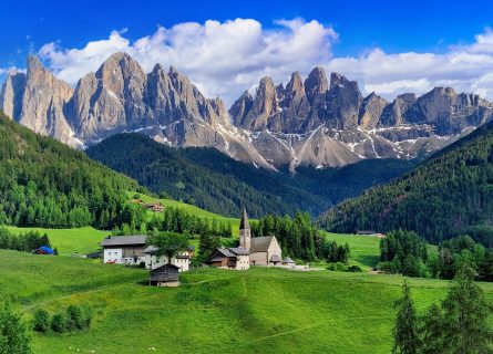 The Dolomites act as a rain shadow, blocking the passage of rain clouds